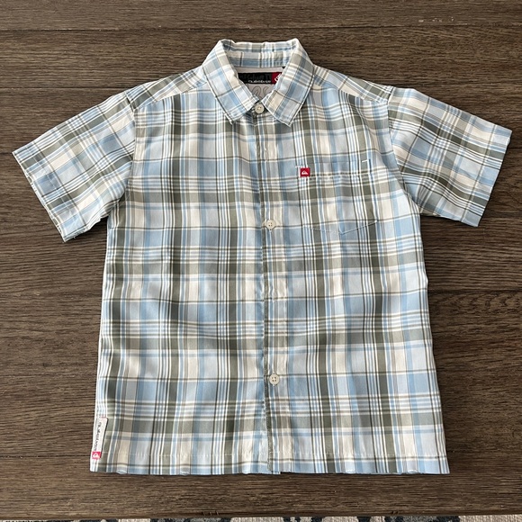 Quiksilver Button Down Madras Plaid Kids - Picture 7 of 15